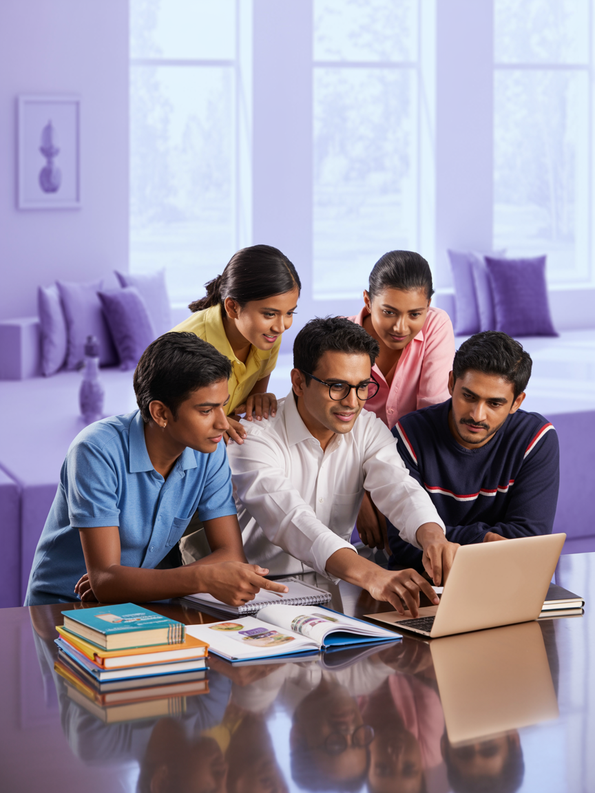 Students and teacher learning together